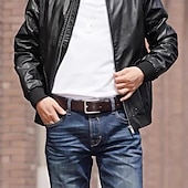 abordables Ceintures pour homme-Homme Ceinture Boucle automatique Cuir Chrome Streetwear Contemporain Classique Loisir Couleur Unie Noir Marron Quotidien Affaires Formel Ceinture Taille