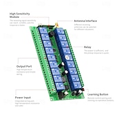 cheap Smart Switch-DC12V 24V 18CH Wireless Remote Control Switches Learning Code Relay Receiver 10A Relay 433mhz