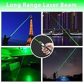  Puntatore laser ricaricabile tramite USB per attività all'aperto come caccia, escursionismo e campeggio, raggio laser a lungo raggio, puntatore laser verde