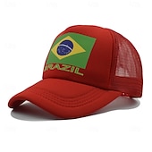 זול כובע בייסבול גברים-בגדי ריקוד גברים כובע בייסבול כובע שמש פול שחור פּוֹלִיאֶסטֶר טלאים אופנתי סגנון רחוב יום יומי יומי בָּחוּץ חופשה דגל ציטוטים ואמירות הגנה מפני השמש קרם הגנה נשימה