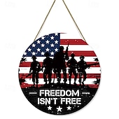 abordables 250e Anniversaire des États-Unis-Plaque de porte américaine commémorative du 250e anniversaire, drapeau national américain patriotique du 4 juillet avec couronne « Nous le peuple », décoration murale en bois pour la fête de