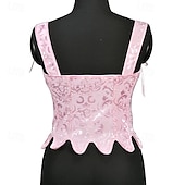 cheap Tops-Medieval Renaissance Cottagecore Corset Bodice Viking Peasant Lace up Fancy Dress Women's Celtic Fantasy Halloween Carnival Performance LARP Ren Faire Adults' Corset