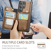 cheap 2026 Samsung Galaxy S26 Series-Phone Case For Samsung Galaxy S26 S26 Ultra Plus Wallet Case Flip Cover with Stand Holder Card Slot Shockproof Retro TPU PU Leather