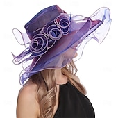 preiswerte Fascinators &amp; Hüte-Derby Hut Kirchenhut Kentucky Derby Hut Dame Edelfrau Kostüm Damen Derby Ascot Pferderennfestival Erwachsene Hut Frühling &amp; Sommer