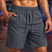 ieftine Șorturi de alergare-Bărbați Σορτς για τρέξιμο Pantaloni scurți sportivi Pantaloni Sport de Sală Cordon Buzunare Pantaloni scurți Zilnic În aer liber sportiv Vară Confortabil la umezeală Respirabil Gimnastică antrenament