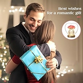 cheap Lamps &amp; Lamp Shades-Rose Flower Lamp,Birthday Gifts for Women,Rechargeable Cordless LED Touch Lamps,3-Colour Infinitely Dimming Small Night Light,for Living Room,Dining Room,Bedroom Festival Home Decor