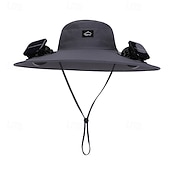 cheap Camping Lights &amp; Lanterns-2026 New Solar-Powered Outdoor Sun Hat with Dual Fans, Digital Battery Display, Wide Brim, Lightweight Breathable Cap for Hiking, Fishing, Camping, Travel, Beach, Summer