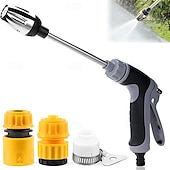 abordables appareils électroménagers-Pistolet à eau haute pression pour tuyau d'arrosage, lance de nettoyeur haute pression réglable avec raccords rapides, pulvérisateur robuste pour le lavage de voiture, le nettoyage de terrasse, de