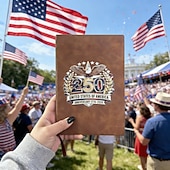 cheap U.S. 250th Anniversary-250th America Anniversary Notebook, U.S. 1776–2026 Commemorative Fountain Vegan Leather Journal, 250 Years Freedom Limited Edition Gift, Independence Patriots Journal
