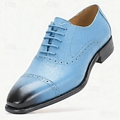 economico Scarpe Eleganti Classiche-Per uomo Classico Casual Matrimonio Pelle Pelle Pieno Fiore Italiana Antiscivolo Allacciatura Nero Giallo Rosso Primavera Tutte le stagioni