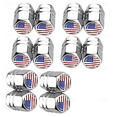billige U.S. 250-årsjubileum-12 stk. patriotiske amerikanske flagg dekkventilhetter, aluminium sekskant støvtette bilhjulventilhetter, 4. juli uavhengighetsdagen 250-årsjubileum minnedag dekorasjoner