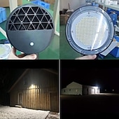 baratos Luzes de trabalho-Luminária LED para celeiro, iluminação externa com sensor crepuscular e luz diurna, à prova d'água IP65, ideal para segurança externa em garagens, quintais, ruas e armazéns.