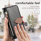 billige 2026 Samsung Galaxy S26-serien-telefon Etui Til Samsung Galaxy S26 S26 Pluss S26 Ultra Lommebok-kortveske Flip deksel Glidelås med håndleddsstropp Støtte Kontor / Bedrift TPU PU lær