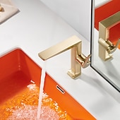 economico Rubinetti per lavandino bagno-Rubinetto per lavabo da bagno - classico rubinetto miscelatore monocomando in ottone galvanizzato per lavabo da bagno