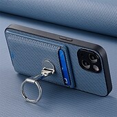 abordables 2026 Samsung Galaxy S26 Série-téléphone Coque Pour Samsung Galaxy S26 S26 Plus S26 Ultra Coque Arrière avec Support Support Anneau Emplacement Carte Rétro TPU Fibre faux cuir