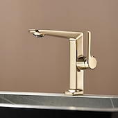 economico Rubinetti per lavandino bagno-Rubinetto per lavabo da bagno - classico rubinetto miscelatore monocomando in ottone galvanizzato per lavabo da bagno