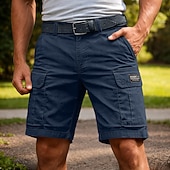 ieftine Clasic-Bărbați Pantaloni de marfă Pantaloni Scurți Cargo Pantaloni Scurți Pantaloni scurți casual Buzunar Simplu Confort Lungimea genunchiului Casual În aer liber Haine de strada Modă Șic Stradă Negru