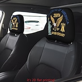 abordables 250º Aniversario-Funda para reposacabezas de coche conmemorativa del 250 aniversario, 2 unidades, conmemorativa de la Independencia de Estados Unidos (1776-2026), soporte espinal resistente para conducción de larga distancia, ajuste universal para coches, camiones y SUV.