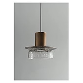 levne Design bubnu a kuželu-Kreativní závěsné světlo z prasklého skla, čiré jantarové, do jídelny, ložnice, baru, obchodu s LED diodami, nastavitelné, moderní