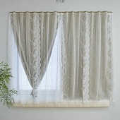 halpa Blackout Curtain-Blackout Curtains Velcro Self Adhesive No Drill Temporary Window Cover Short Curtains for Small Window Bedroom Apartment