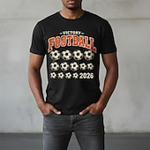 baratos Camisetas de futebol-Partida Mundial de Futebol 2026 Roupa Japonesa/Curta Graphic Tee Vintage Futebol Americano Camiseta para Unisexo Adulto Impressão 3D  para Baile de Máscaras Diário Festa