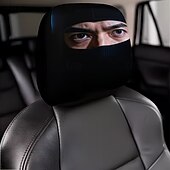 billige Personlige tekstiler-2 stk. trekk til bilsete og nakkestøtte med mystisk øyemaske-tema – med et søtt design – universell passform, enkel å montere og maskinvaskbar – komforttrekk til nakkestøtter for langkjøring