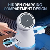 cheap Decorative Lights-360 Rotating Wireless Charging Station, 3 in 1 Multiple Charger Stand with Night Light, Fast Wireless Charger for iPhone 17,16, 15, 14, 13, 12, iWatch,Samsung Watch and AirPods,White