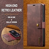 cheap 2026 Samsung Galaxy S26 Series-Phone Case For Samsung Galaxy S26 S26 Plus S26 Ultra Flip Cover Full Body Protective Retro Genuine Leather