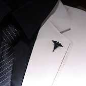 preiswerte Männerbrosche-Herren 1 Stück Manschettenknöpfe Edelstahl Broschen Lässig Täglich Elegant Mode Silber Gold Schwarz