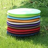 cheap Outdoor Recreation-3/6PCS Beach Camping Seat Cushions, Foldable Round Portable Small Picnic Mat, Dirt-Resistant Camping Pad, Outdoor Foldable Seat Cushion with Sponge Pad