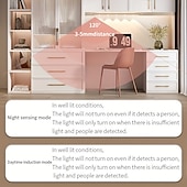 رخيصةأون ضوء مجلس الوزراء-مصابيح ذكية تعمل بمستشعر حركة على شكل عين قطة للخزائن، 30/40/50 سم، إضاءة LED ثلاثية الألوان قابلة للتعتيم، قابلة لإعادة الشحن عبر منفذ USB، مزودة بمشبك مغناطيسي، لا تحتاج إلى أسلاك، مصباح ليلي متعدد