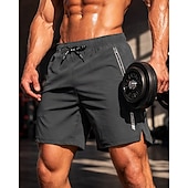 お買い得  ランニングショーツ-男性用 ランニングショーツ アスレチックショーツ ジムショーツ ドローストリング ポケット ショートパンツ カジュアル 日常 アウトドア 夏 速乾性 吸汗性 高通気性 ジムトレーニング ジョギング ランニング テイラーフィット スポーツウェア アクティブウェア ダークグレー ブラック ネイビーブルー