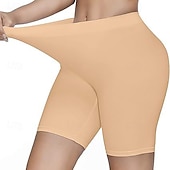 baratos Cuecas adelgaçantes-Mulheres Cintas Treinador de cintura Moda Sensual Casual Cor imaculada Patchwork Calção Diário Casa Férias Preto Branco Rosa Marron Cáqui Verão Primavera Outono Normal