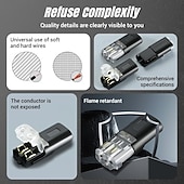 お買い得  LEDアクセサリー-ダブルワイヤプラグインコネクタ、LEDライトストリップ低電圧コネクタ2ピン、ロックバックル付き - クイック接続、ワイヤの被覆を剥がしたり切断したりする必要はありません、50個入り