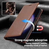 cheap 2026 Samsung Galaxy S26 Series-Phone Case For Samsung Galaxy S26 S26 Plus S26 Ultra Wallet Case Flip Cover Magnetic Full Body Protective Kickstand Retro PU Leather