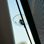 abordables Rideau de panne-Pare-soleil rétractable d'intérieur à ventouses pour vitres latérales de voiture, stores temporaires portables pour vitres de salle de bain ou de voiture.