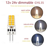 cheap LED Bi-pin Lights-4pcs 10pcs Dimmable GY6.35 Led Bulb AC/DC12-24V 3W 20LED Energy Saving Silicone Light 360 degrees Replace Halogen Lamp