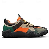 tanie Casualowe sneakersy-męskie buty sportowe typu adventure trail z wielokolorowymi paskami, oddychające i wytrzymałe, idealne na piesze wędrówki, sporty na świeżym powietrzu i do codziennego użytku
