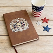 cheap U.S. 250th Anniversary-250th America Anniversary Notebook, U.S. 1776–2026 Commemorative Fountain Vegan Leather Journal, 250 Years Freedom Limited Edition Gift, Independence Patriots Journal