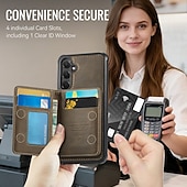 Недорогие Чехлы для Samsung-телефон Кейс для Назначение SSamsung Galaxy S25 S24 S23 Ultra Plus Магнитный адсорбционный футляр со стендом Магнитный ТПУ Кожа PU