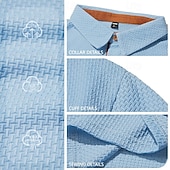 baratos Polo Clássico Masculino-Homens Textura Polo Malha Waffle Casual O negócio Clássico Manga Curta Moda Moderno Côr Sólida Botões Verão Primavera Normal Preto Branco Azul Marinha Verde Tropa Textura