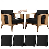 voordelige Patio Kussenshoes-4 stuks stretch kussenhoezen voor buiten, 100% waterdicht, vervangende hoezen voor tuinbanken en -sofa's, wasbare en herbruikbare meubelbeschermers.