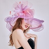 preiswerte Fascinators &amp; Hüte-Derby Hut Kirchenhut Kentucky Derby Hut Dame Edelfrau Kostüm Damen Derby Ascot Pferderennfestival Erwachsene Hut Frühling &amp; Sommer