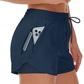economico Pantaloncini sportivi-Per donna Shorts sportivi Shorts Pantaloncini Estivi Shorts da Spiaggia Vacanza Moda Casual Quotidiano Corto Misura del girovita medio Coulisse Fascia Elastica Tasca con cerniera Asciugatura Rapida