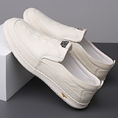 preiswerte Slipper Schuhe-Weiße, leichte und bequeme Herren-Slipper zum Hineinschlüpfen – atmungsaktive Alltagsschuhe für Reisen, Autofahren, Büro, Wochenend-Outfits, Resort-Abende und einen eleganten Freizeitlook.