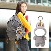 お買い得  パーソナライズされたテキスタイル-カスタム面白い顔のぬいぐるみキーホルダー、パーソナライズされた写真イースターバニーキーホルダーギフト写真人形ウサギの耳、ソフトバッグチャーム、バックパックアクセサリー、子供、ガールフレンド、花嫁介添人へのギフト