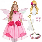  Prinsesse Anime Cosplay kostyme Videospill kostymer Maskerade Daglig Hage fest Anime-messe Kjole Mer Tilbehør Til Jente Barn