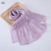 tanie Szale-Chusty damskie Elegancja damska Bez rękawów Sztuczny jedwab Chusty ślubne Z Czysty Kolor Na Impreza Wiosna i lato