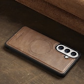 abordables 2026 Samsung Galaxy S26 Serie-teléfono Funda Para Samsung galaxia S26 S26 Plus S26 Ultra Tarjetas billetera Magnética Soporte de carga inalámbrica Ranura para tarjetas Retro Cuero de PU