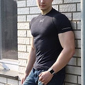 Χαμηλού Κόστους T-shirts και αμάνικα μπλουζάκια για τρέξιμο-Ανδρικά Μονόχρωμο Tricou de Alergat Μπλούζα συμπίεσης Καλοκαίρι Άνοιξη Φθινόπωρο Κοντομάνικο Γρήγορο Στέγνωμα Συμπίεση Ύγρανση Γυμναστήριο προπόνηση Ενεργή εκπαίδευση Ασκηση Μαύρο ΑΘΛΗΤΙΚΑ ΡΟΥΧΑ